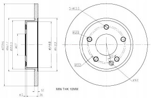 Tarcze Ham. 2szt Mercedes P. W168 A-klasa Maxgear