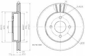 Tarcze Ham. 2szt Nissan P. Almera 95- +abs Maxgear