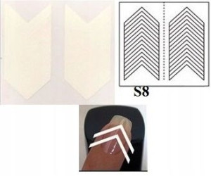 S8 Paski French Manicure Naklejki Paznokc Szablon