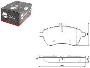 Klocki Hamulcowe Mercedes W204 C-klasa 07-13 A.b.s