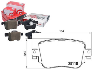 Klocki Hamulcowe Skoda Octavia 12- Tył Brembo