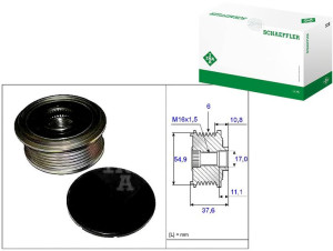 Koło Pasowe Alternatora Mercedes W176 A180cdi 12-