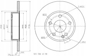 Tarcze Ham. 2szt Mercedes P. W169 A-klasa Maxgear