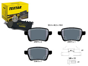 Klocki Hamulcowe Fiat Tył 500l 1,4 1,6d 13- Textar