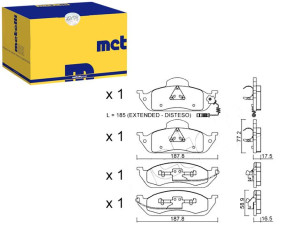 Klocki Hamulcowe Mercedes Ml W163 98- Metelli