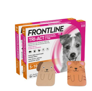 FRONTLINE Tri-Act S 5-10kg (pipeta 3 x 1ml) X2 + Zakładka magnetyczna GRATI