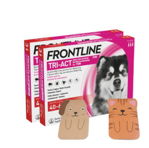 FRONTLINE Tri-Act XL 40-60kg (pipeta 3 x 6ml) X2 + Zakładka magnetyczna GRA