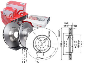 Komplet Tarcz Hamulcowych [brembo]