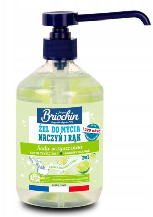 BRIOCHIN Żel do Mycia Naczyń i Rąk, Soda Oczyszczona 500ml