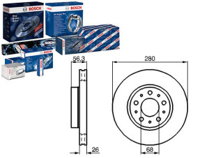 Tarcze Hamulcowe 2szt Volvo Przód 940 960 Bosch