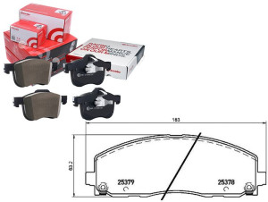 Klocki Hamulcowe Lancia Voyager 11-14 Przód Brembo