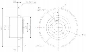 Tarcze Ham. 2szt Mercedes P. W163 98- Maxgear