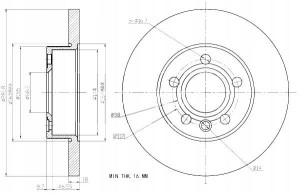 Tarcze Ham. 2szt Vw P. T4 96- Maxgear