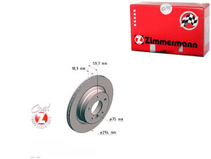 Tarcze Hamulcowe 2szt Bmw 3 E46 98-05 Tył Zimmerma