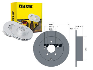 Tarcze Hamulcowe 2szt Mitsubishi Tył Grandis 04- T