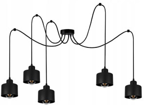 Lampa wisząca industrialna zwis pająk 5xE27