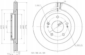 Tarcze Ham. 2szt Mitsubishi P. Pajero Pinin 1.8-2.0 Gdi 99-07 Maxgear