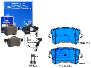 Klocki Hamulcowe Vw Tył A4 A5 Q5 07- 2,0-4,0 Quatt