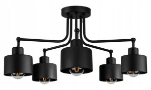 Lampa sufitowa industrialna żyrandol 5xE27