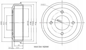 Bębny Ham. 2szt Hyundai T. Accent Maxgear