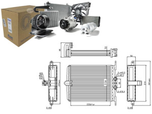 Nagrzewnica (232x213x32) Mercedes S (c140) S (w140