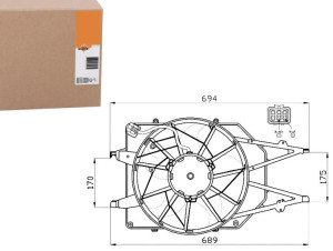 Wentylator Chłodnicy Ford Focus 98-04 -ac Nrf