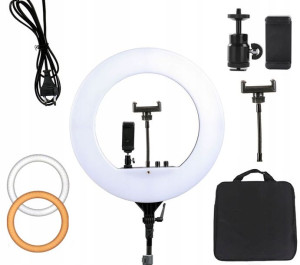 Lampa Ring Led 18" 75w Zmiana Barwy + Torba Uchwyt