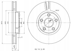 Tarcze Ham. 2szt Toyota P. Avensis 97- 15 Maxgear