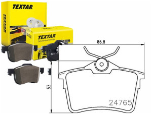 Klocki Hamulcowe Citroen Tył Berlingo 08- Textar