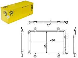 Skraplacz Klimatyzacji Suzuki Swift Iii 05- Hella