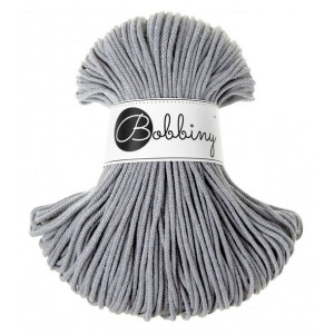 Sznurek pleciony bawełniany Bobbiny 3mm Stalowy