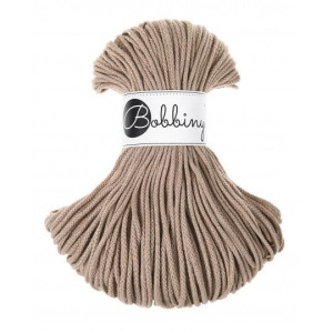 Sznurek pleciony bawełniany Bobbiny 3mm Piaskowy