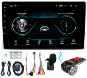 Radio 2DIN 9''Android 10 RDS WIFI Videorejestrator