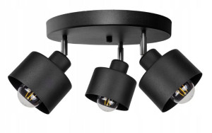 Lampa sufitowa industrialna plafon black chrom