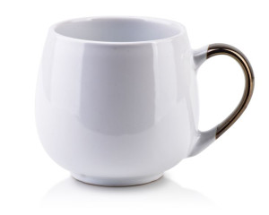 Biały Złoty Kubek Porcelanowy Do Kawy 390ml