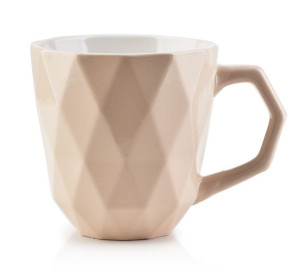 Pudrowy Kubek Ceramiczny Do Kawy Herbaty 400ml