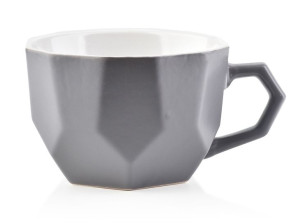 Duzy Szary Kubek Ceramiczny Do Kawy Herbaty 450ml