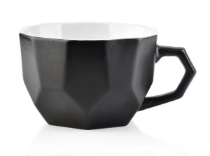 Czarny Kubek Ceramiczny Do Kawy Herbaty 450ml