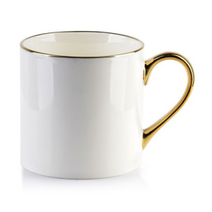 Biały Złoty Kubek Porcelanowy Do Kawy 400ml