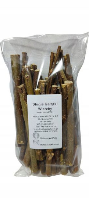 Długie Gałązki Wierzby 100g Przysmak Królik Gryzoń