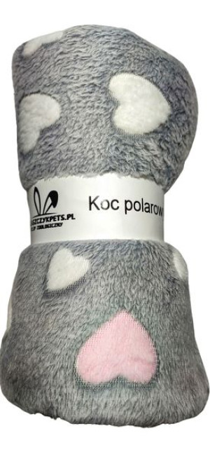 Kocyk Dla Psa Polarowy Różowe Serca 100x70 Koc