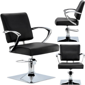 Fotel Fryzjerski Barberski Hydrauliczny Chrom