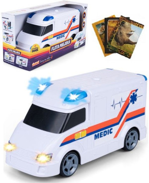 Dumel Flota Miejska Duży Ambulans Karetka Dźwięk + Gratis Zeszyt