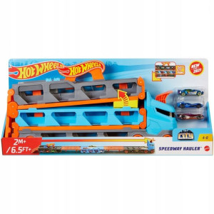 Hot Wheels Transporter Autek Tory Wyścigowe +3auta