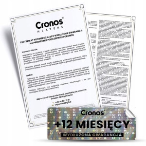 Wydłużona Gwarancja +12m Do Promiennika Crp-1200tw