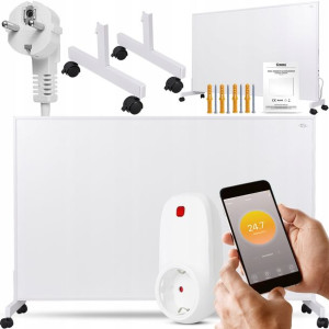 Grzejnik Na Podczerwień Termostat Wifi Nogi 1000w