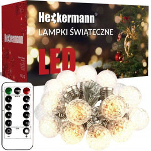 Lampki Świąteczne Na Dom Okno 20 Led 6m + Pilot