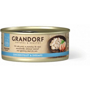 Grandorf Chicken Breast & Shrimps Karma Dla Kotów Filet z Piersi Kurczaka z