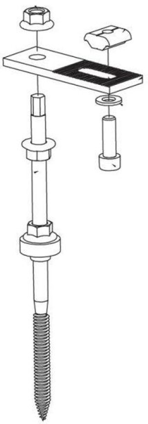 B017 2 Szt. Mocowanie, Blachodachówka Adapter Prosty Klik Corab Xfs_b017.2