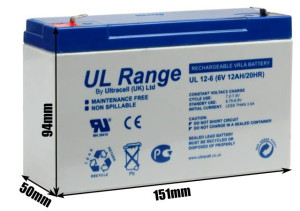 Akumulator AGM ULTRACELL UL 6V 12Ah